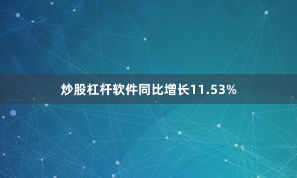 炒股杠杆软件同比增长11.53%